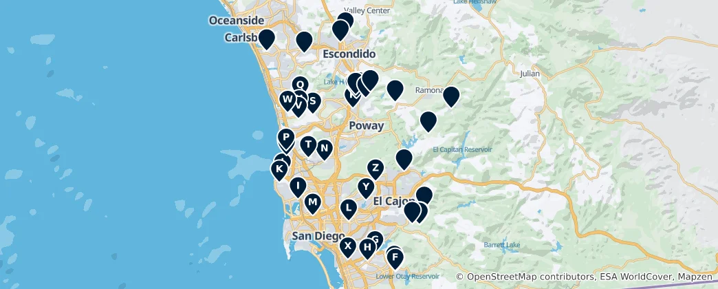 Mappa di Top Golf Destinations