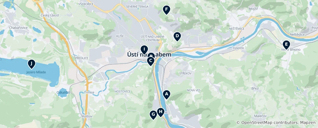 Mapa De Ústí nad Labem Essentials