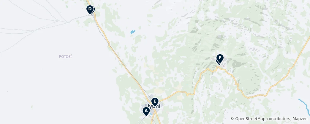 Map of Uyuni Cultural Heritage