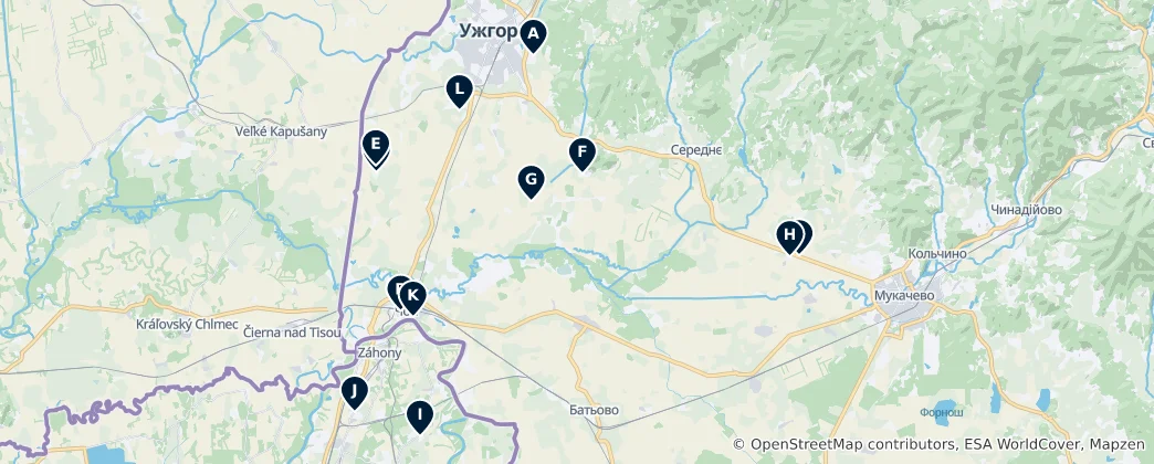 Karte von Historic Churches & Monasteries