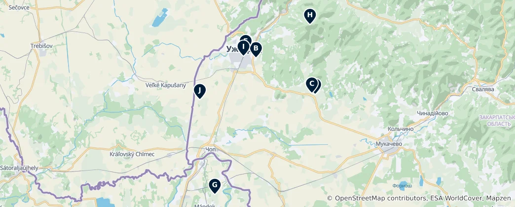 Mapa Uzhhorod Essentials
