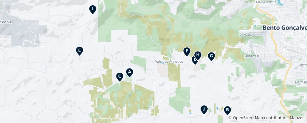 Mapa De Vale dos Vinhedos Wineries