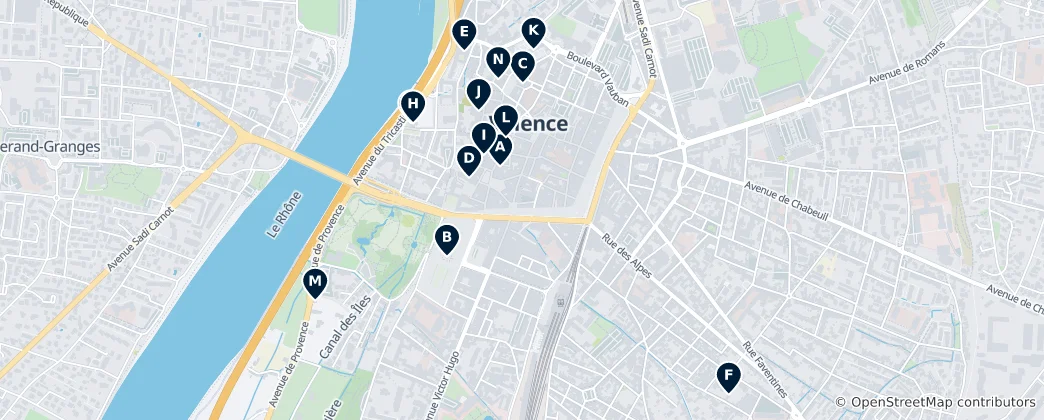 Kaart van Valence Heritage Trail