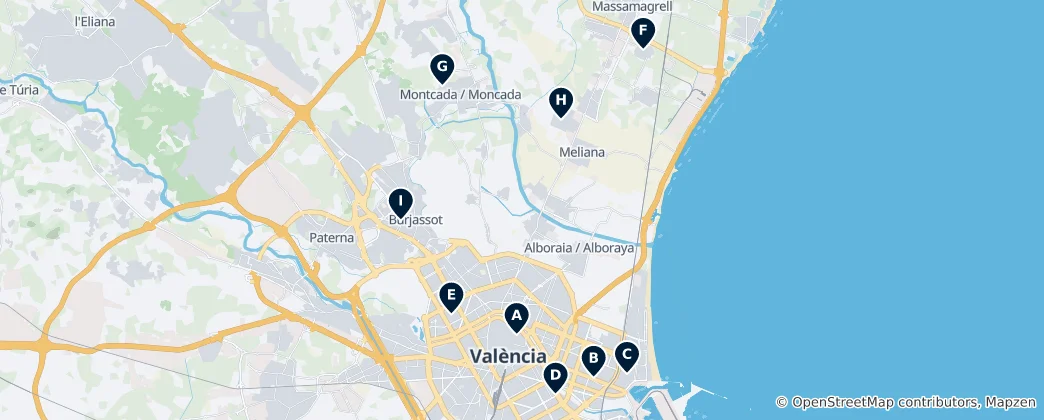 Historic Churches of Valencia 지도