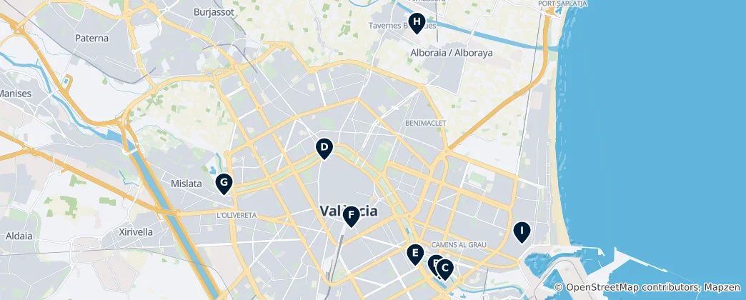 Mapa Museums & Art Centers