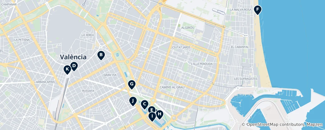 Valencia'nın Olmazsa Olmazları Haritası