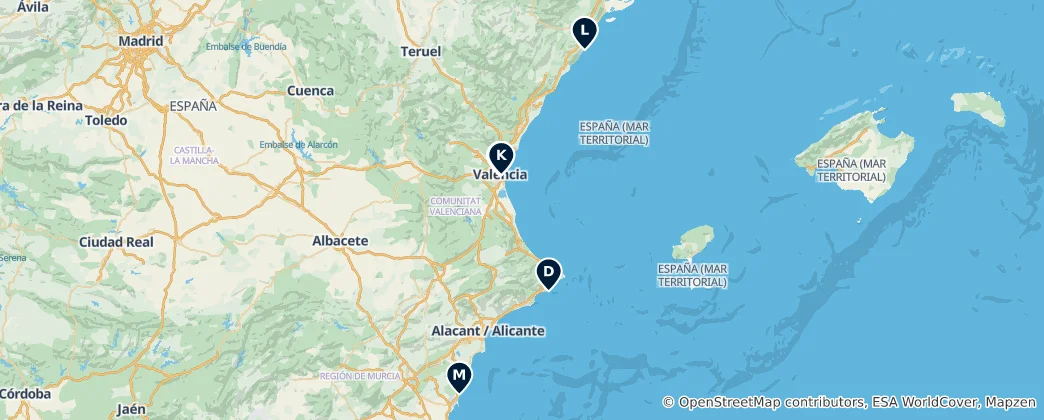 Mappa di Comunitat Valenciana's Absolute Essentials