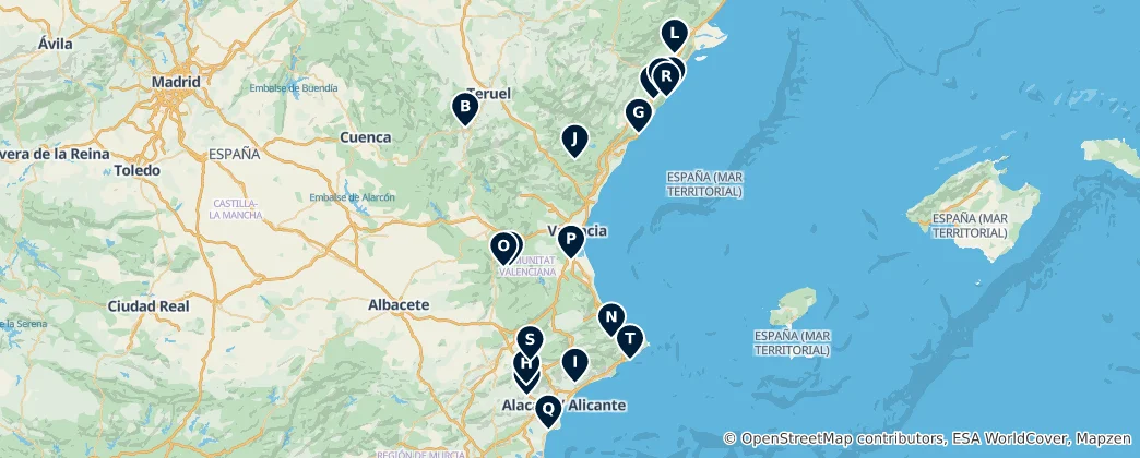 Map of Historic Castles and Towers