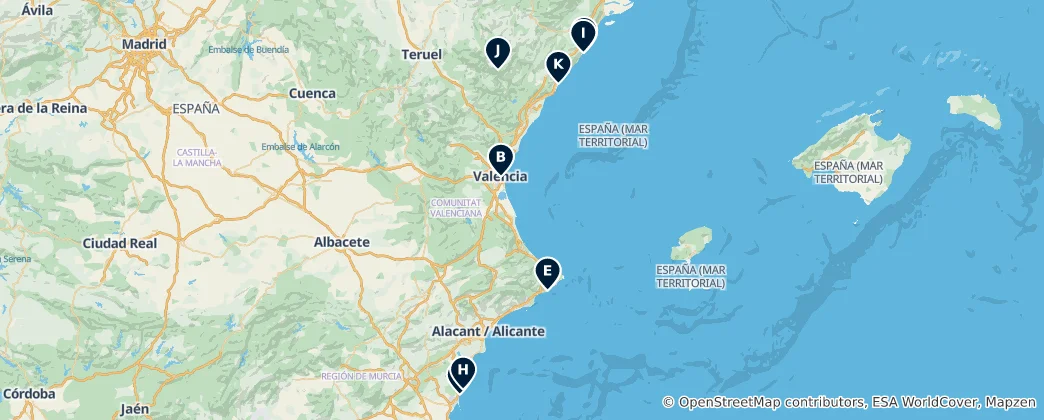 Mapa Scenic Viewpoints and Nature