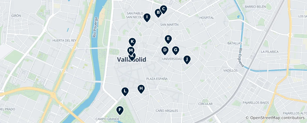 Mapa Valladolid Essentials