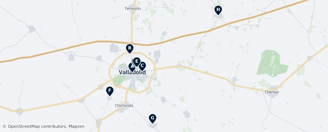 Map of Parks & Recreation in Valladolid