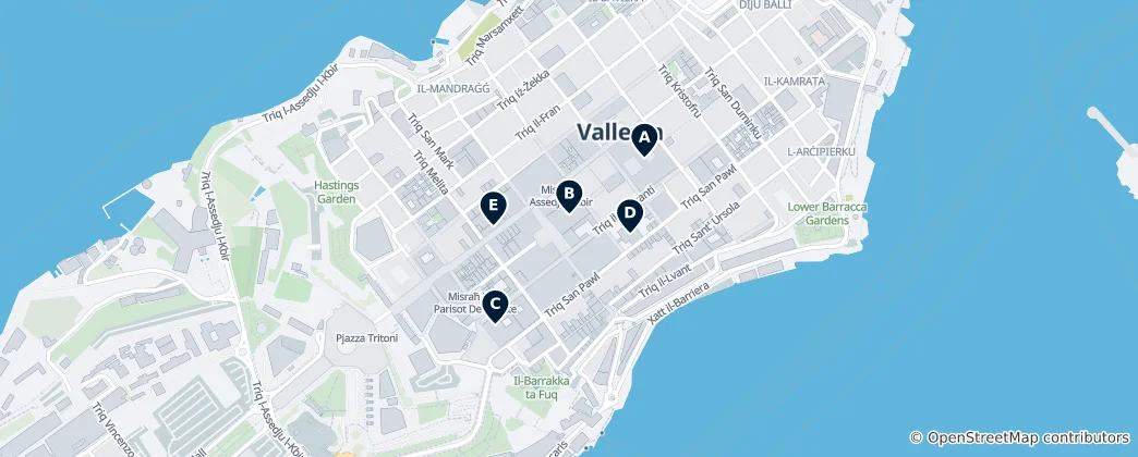 Mapa de Patrimônio Arquitetônico de Malta