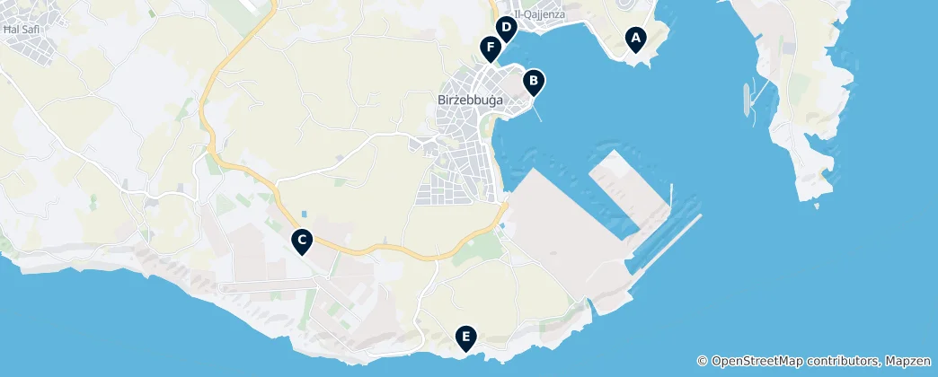 Map of Birżebbuġa's Must-Sees