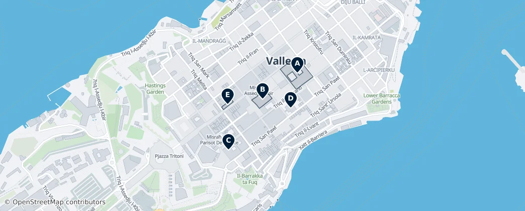 Malta's Architectural Heritage — Map