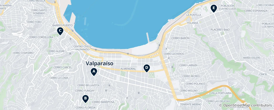 Mapa Valparaíso Art & Culture