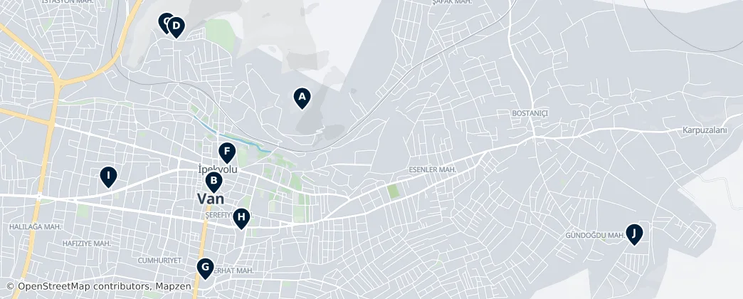 Van Essentials — mapa