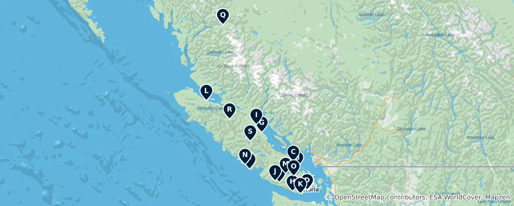 Carte de Parks and Campgrounds