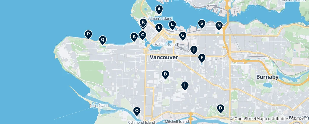Karte von Vancouver's Best Parks