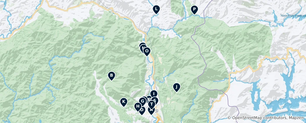 Map of Vang Vieng's Absolute Essentials