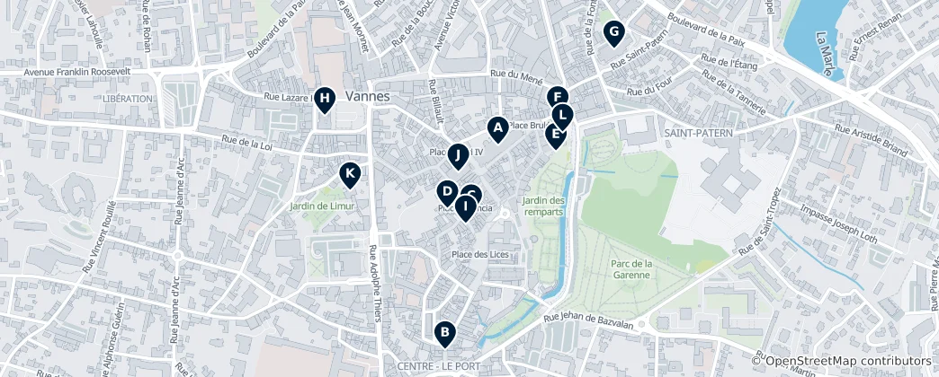 Map of Historical Vannes