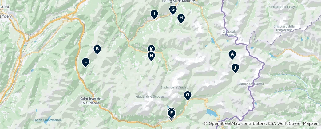 Map of Vanoise massif: The Absolute Essentials