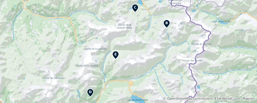 Карта Scenic Alpine Viewpoints