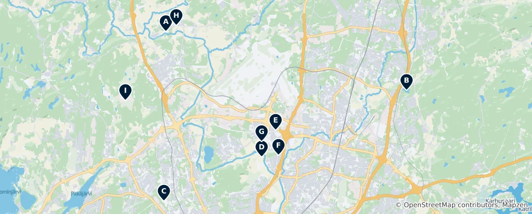 Mapa de Vantaa Essentials