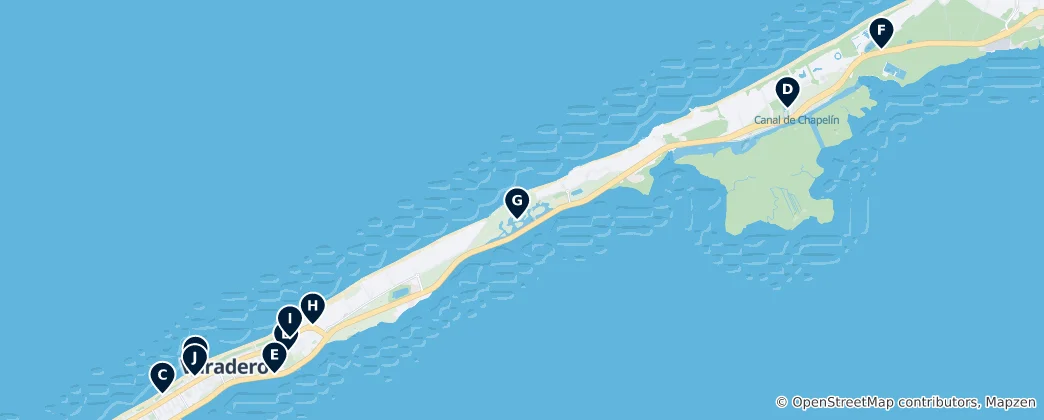 Mappa di Essenziali di Varadero