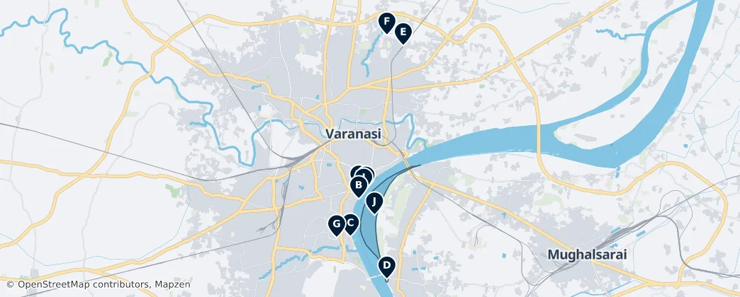 Varanasi: Sacred Soul & Essential Sights — Térkép