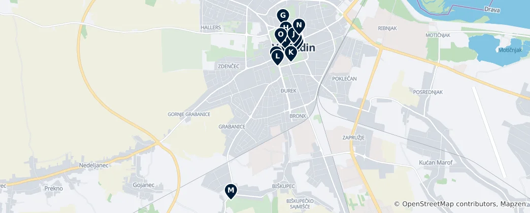 Map of Varaždin Essentials