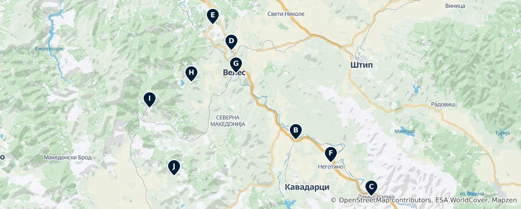 Vardar Region Essentials Haritası