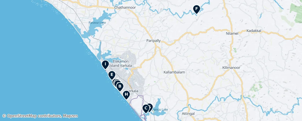 Varkala Essentials — Térkép