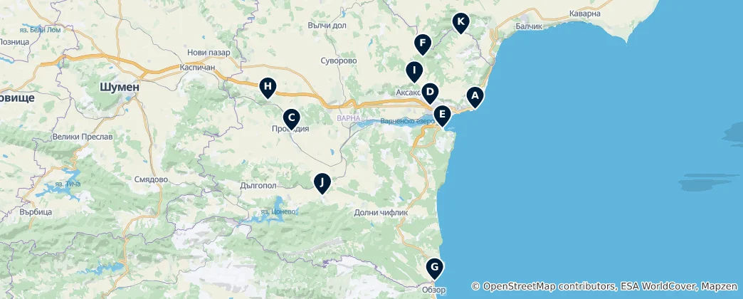Mappa di Historic Fortifications & Monuments