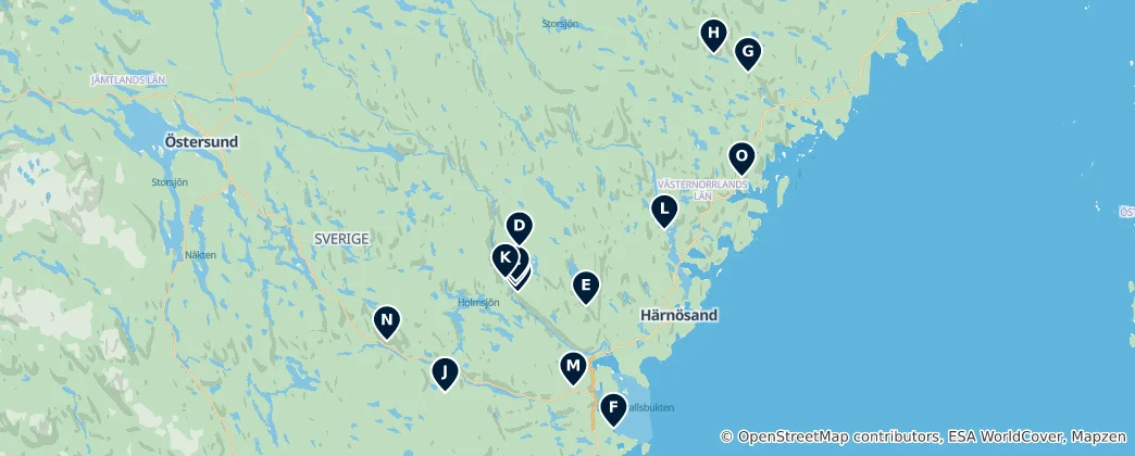 Mapa Scenic Peaks and Historic Sites