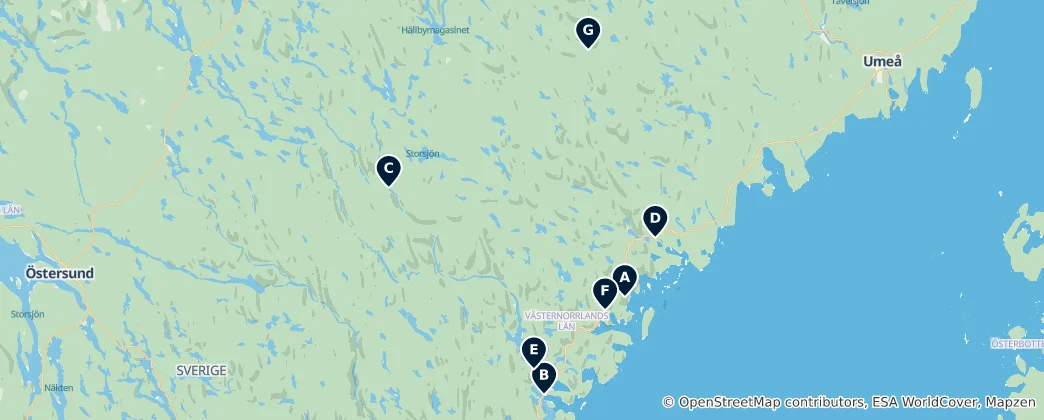 Mapa Västernorrland Essentials