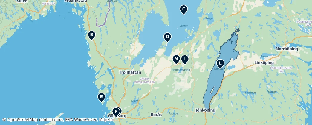 Västra Götalands län Essentials — Karte