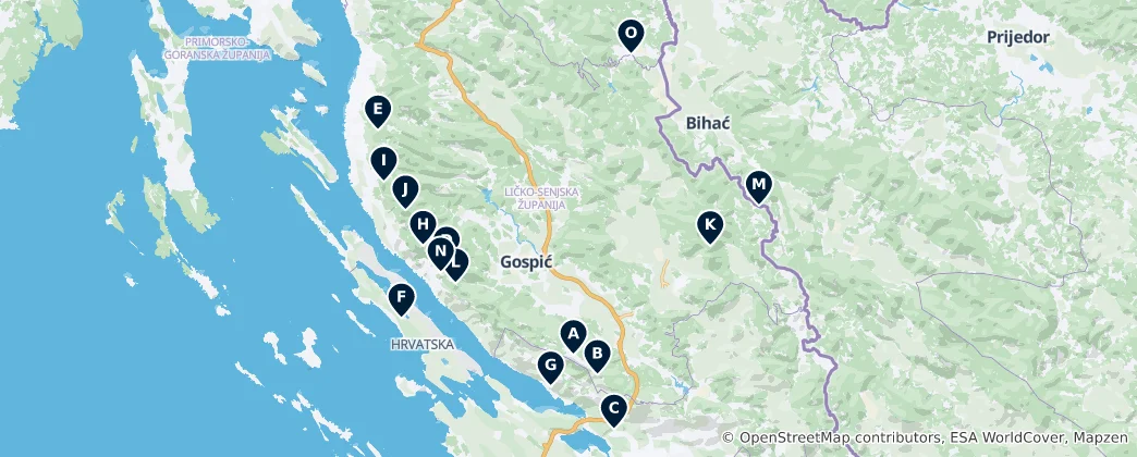 Carte de Peaks and Viewpoints
