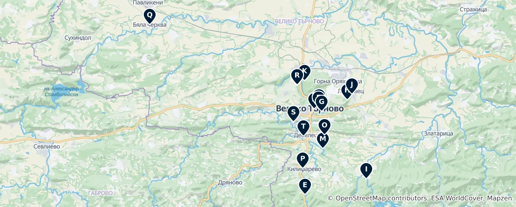 Mapa Bulgarian Orthodox Heritage