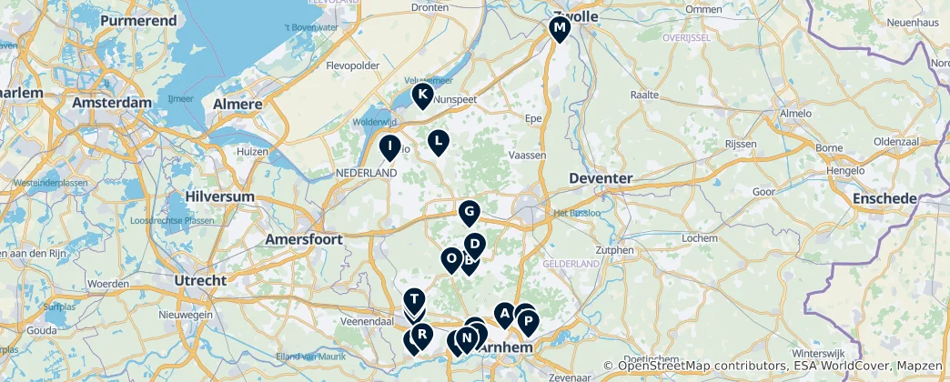 Map of Veluwe Heritage & History