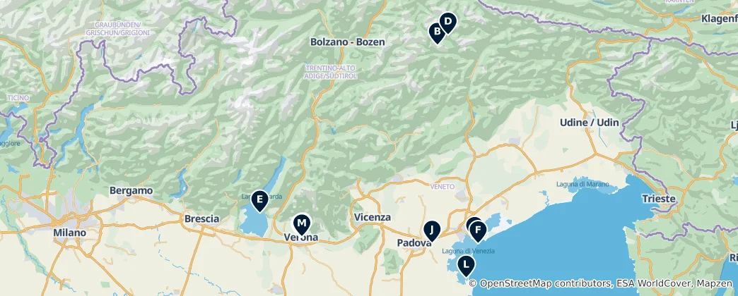 Carte de Editor's Choice: Veneto
