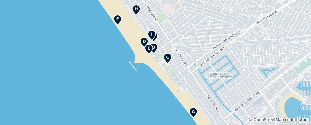 Karte von Venice Beach Essentials