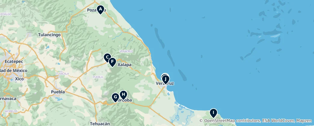 Mapa De Veracruz de Ignacio de la Llave Essentials