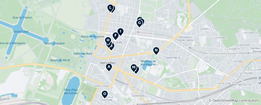 Mapa Památky Versailles