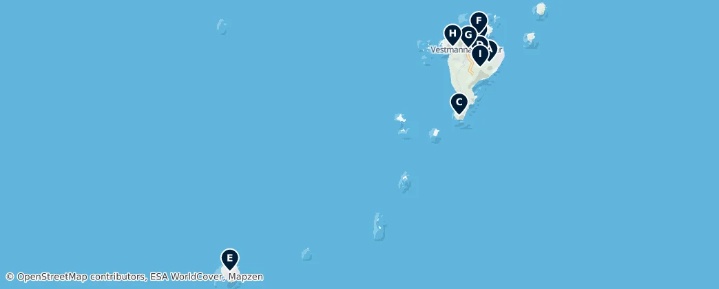 Map of Vestmannaeyjabær Essentials
