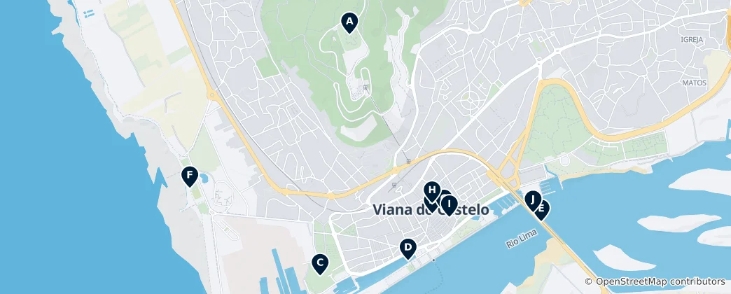 Mappa di Viana do Castelo Must-Sees