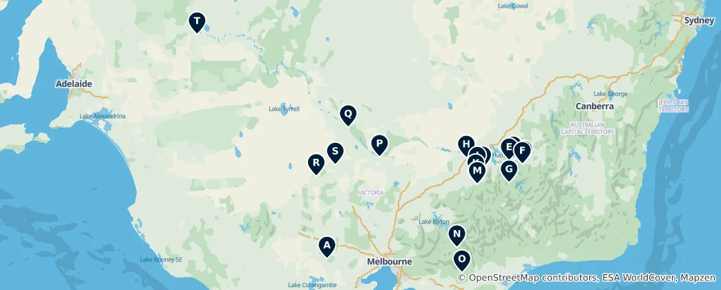 Mapa Historic and Natural Reserves