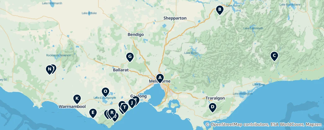 Mapa Iconic Water Features
