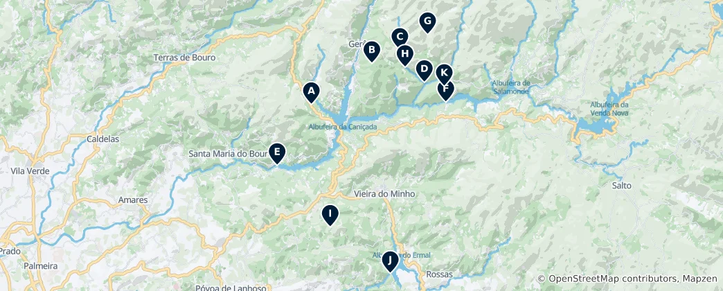 Map of Vieira do Minho Essentials