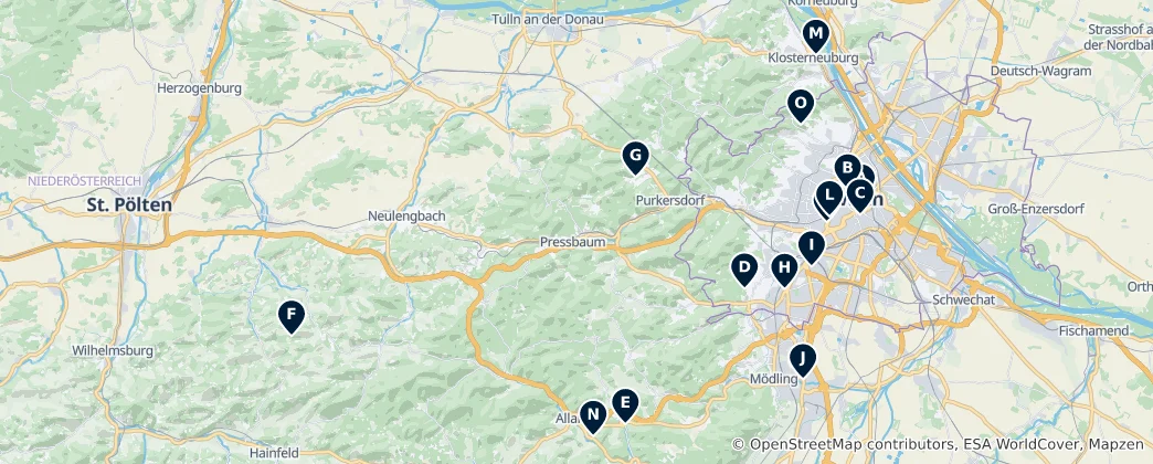 Carte de Iconic Churches of Vienna