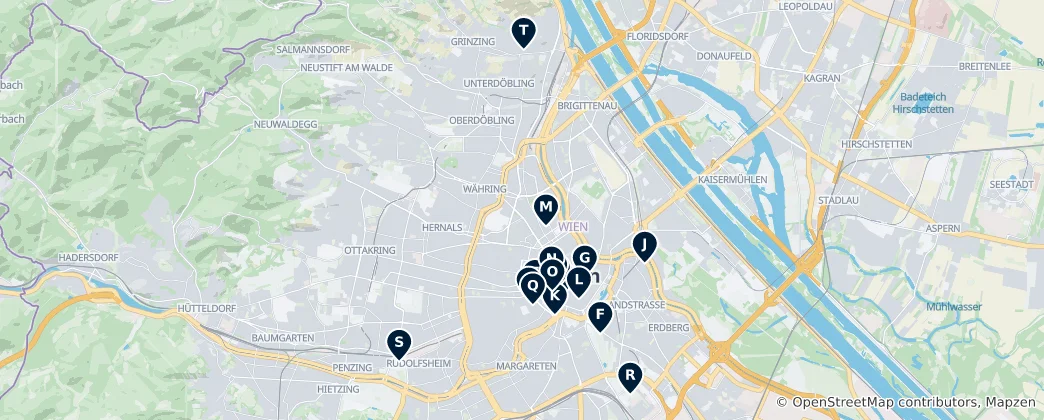 Mappa di I Migliori Musei di Vienna